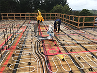 John Guest Underfloor Heating installation completed at the Sarten Residence new zealand offering a constant and warm environment for customers maintained by a John Guest Aura thermostat